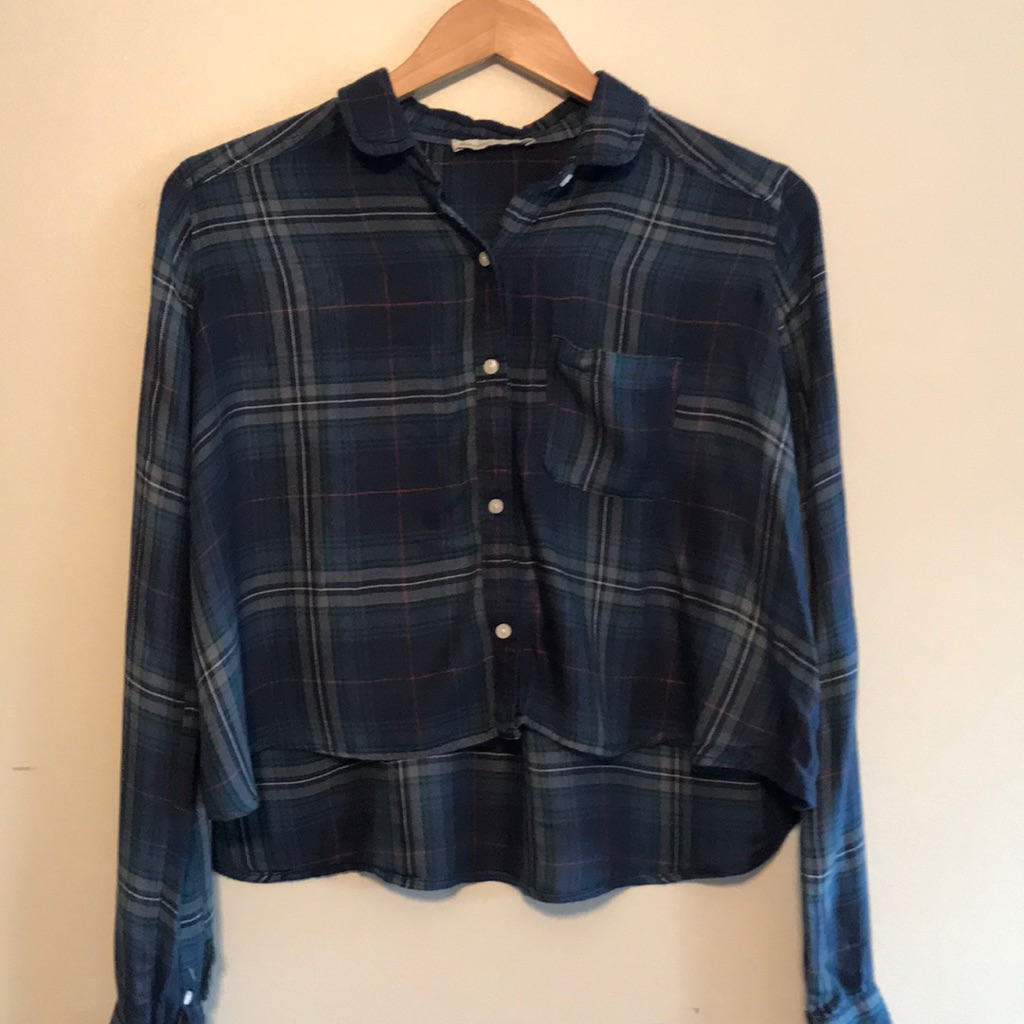 Abercrombie & Fitch Cropped Plaid Flannel